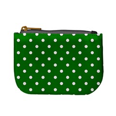 1950 Green White Dots Mini Coin Purse by SomethingForEveryone