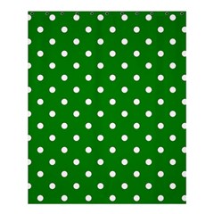 1950 Green White Dots Shower Curtain 60  X 72  (medium) 