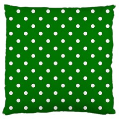 1950 Green White Dots Large Cushion Case (two Sides)