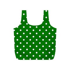 1950 Green White Dots Full Print Recycle Bag (s)