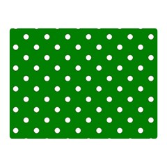 1950 Green White Dots Double Sided Flano Blanket (mini) 