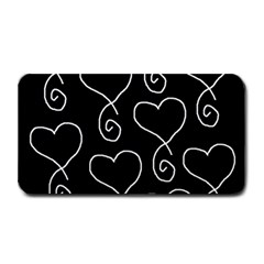 White Outlined Hearts Medium Bar Mats by SomethingForEveryone