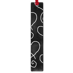 White Outlined Hearts Large Book Marks by SomethingForEveryone