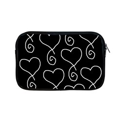 White Outlined Hearts Apple Macbook Pro 13  Zipper Case by SomethingForEveryone