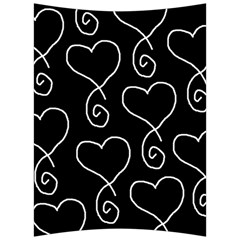 White Outlined Hearts Back Support Cushion by SomethingForEveryone