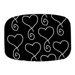 White Outlined Hearts Mini Square Pill Box by SomethingForEveryone