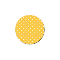 1950 Happy Summer Yellow White Dots Golf Ball Marker by SomethingForEveryone