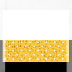 1950 Happy Summer Yellow White Dots Rectangular Jigsaw Puzzl by SomethingForEveryone