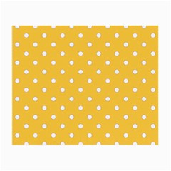 1950 Happy Summer Yellow White Dots Small Glasses Cloth (2 Sides) by SomethingForEveryone