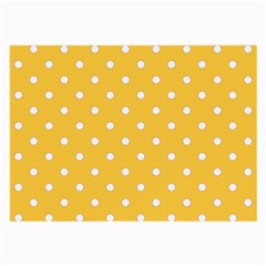 1950 Happy Summer Yellow White Dots Large Glasses Cloth (2 Sides) by SomethingForEveryone