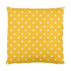 1950 Happy Summer Yellow White Dots Standard Cushion Case (one Side) by SomethingForEveryone