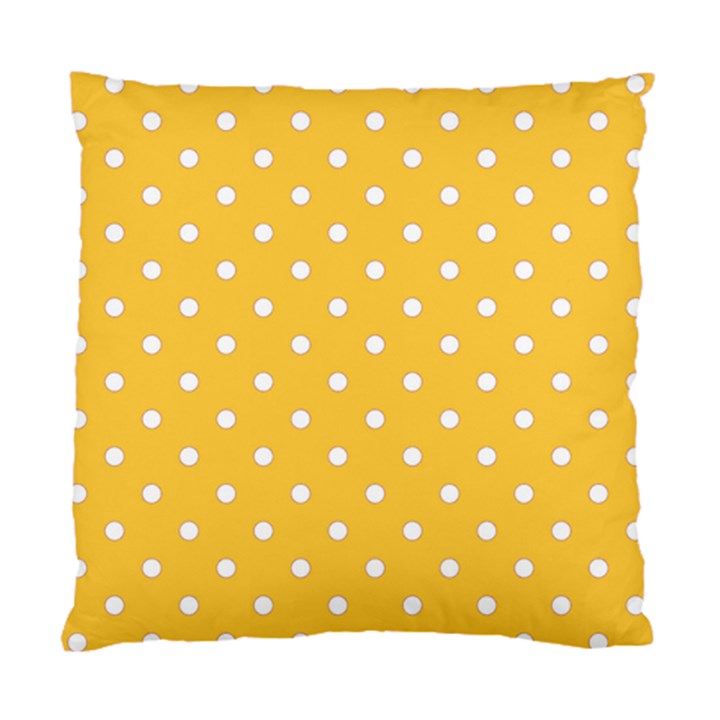 1950 Happy Summer Yellow White Dots Standard Cushion Case (Two Sides)