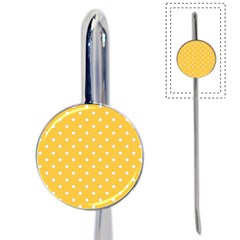 1950 Happy Summer Yellow White Dots Book Mark by SomethingForEveryone