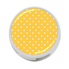 1950 Happy Summer Yellow White Dots 4-port Usb Hub (one Side) by SomethingForEveryone