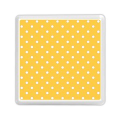 1950 Happy Summer Yellow White Dots Memory Card Reader (square) by SomethingForEveryone