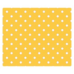 1950 Happy Summer Yellow White Dots Double Sided Flano Blanket (small)  by SomethingForEveryone