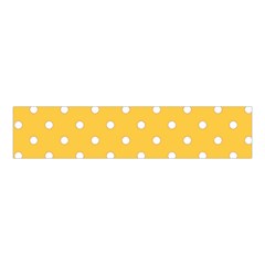 1950 Happy Summer Yellow White Dots Velvet Scrunchie by SomethingForEveryone