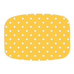 1950 Happy Summer Yellow White Dots Mini Square Pill Box by SomethingForEveryone