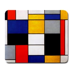 Composition A By Piet Mondrian Large Mousepads by maximumstreetcouture