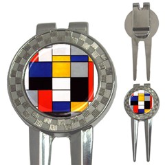 Composition A By Piet Mondrian 3-in-1 Golf Divots by maximumstreetcouture