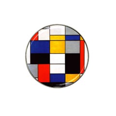 Composition A By Piet Mondrian Hat Clip Ball Marker (4 Pack)