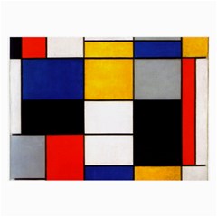 Composition A By Piet Mondrian Large Glasses Cloth by maximumstreetcouture