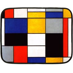 Composition A By Piet Mondrian Fleece Blanket (mini) by maximumstreetcouture