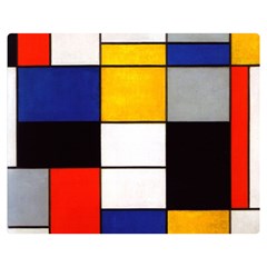 Composition A By Piet Mondrian Double Sided Flano Blanket (medium)  by maximumstreetcouture