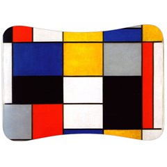 Composition A By Piet Mondrian Velour Seat Head Rest Cushion by maximumstreetcouture