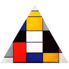 Composition A By Piet Mondrian Wooden Puzzle Triangle by maximumstreetcouture