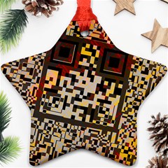 Root Humanity Bar And Qr Code Combo In Brown Ornament (star) by WetdryvacsLair