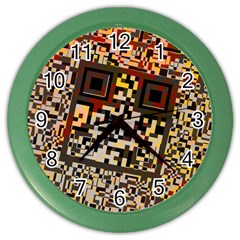 Root Humanity Bar And Qr Code Combo In Brown Color Wall Clock by WetdryvacsLair