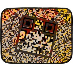 Root Humanity Bar And Qr Code Combo In Brown Fleece Blanket (mini) by WetdryvacsLair