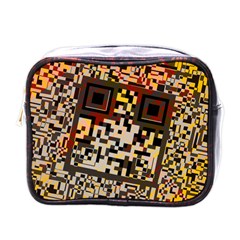 Root Humanity Bar And Qr Code Combo In Brown Mini Toiletries Bag (one Side) by WetdryvacsLair