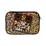 Root Humanity Bar And Qr Code Combo In Brown Apple iPad Mini Zipper Cases Front