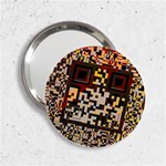 Root Humanity Bar And Qr Code Flash Orange and Purple 2.25  Handbag Mirrors Front