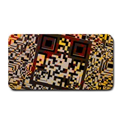 Root Humanity Bar And Qr Code Flash Orange And Purple Medium Bar Mats by WetdryvacsLair