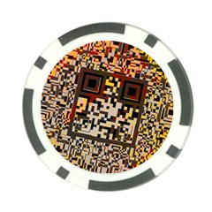 Root Humanity Bar And Qr Code Flash Orange And Purple Poker Chip Card Guard by WetdryvacsLair