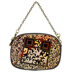 Root Humanity Bar And Qr Code Flash Orange And Purple Chain Purse (one Side) by WetdryvacsLair