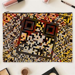 Root Humanity Bar And Qr Code Flash Orange And Purple Cosmetic Bag (xxxl) by WetdryvacsLair