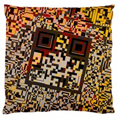 Root Humanity Bar And Qr Code Flash Orange And Purple Standard Flano Cushion Case (two Sides) by WetdryvacsLair