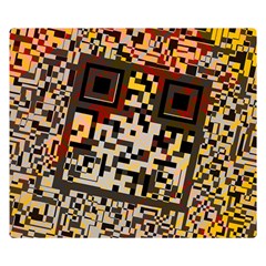 Root Humanity Bar And Qr Code Flash Orange And Purple Double Sided Flano Blanket (small)  by WetdryvacsLair