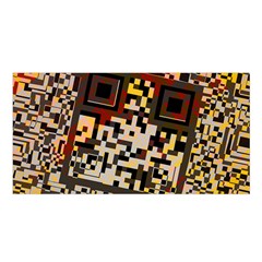 Root Humanity Bar And Qr Code Flash Orange And Purple Satin Shawl by WetdryvacsLair