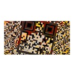 Root Humanity Bar And Qr Code Flash Orange and Purple Satin Wrap Front