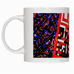 Root Humanity Bar And Qr Code In Flash Orange And Purple White Mugs by WetdryvacsLair