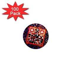 Root Humanity Bar And Qr Code In Flash Orange And Purple 1  Mini Magnets (100 Pack)  by WetdryvacsLair