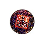 Root Humanity Bar And Qr Code in Flash Orange and Purple Hat Clip Ball Marker (4 pack) Front