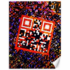 Root Humanity Bar And Qr Code In Flash Orange And Purple Canvas 12  X 16  by WetdryvacsLair