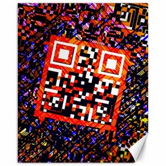 Root Humanity Bar And Qr Code In Flash Orange And Purple Canvas 16  X 20  by WetdryvacsLair