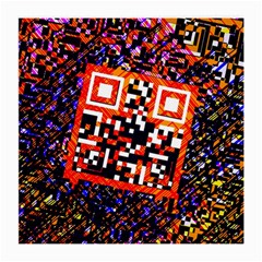 Root Humanity Bar And Qr Code In Flash Orange And Purple Medium Glasses Cloth (2 Sides) by WetdryvacsLair